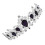 Baroque Vintage Kroon Legering Tiara Bruiloft Donkerblauw 9