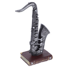 Musikinstrument Modell Harz Saxophon Silber Retro