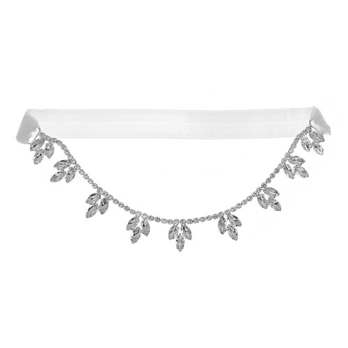 Thigh Garters Sposa Elastico Argento Per Cerimonia 1