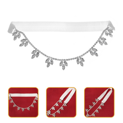 Thigh Garters Sposa Elastico Argento Per Cerimonia 2