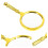 lupe mit langem griff metall, handlupe 6