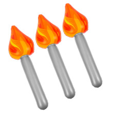 3-teiliges aufblasbares Fackel-Set für Cosplay und Bühne