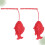 2 Teefilter Tee-Ei Teelecker Mit Kette Rot 3
