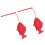 2 Teefilter Tee-Ei Teelecker Mit Kette Rot 4