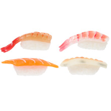 4-teiliges Imitat-Sushi-Modell, realistisch, zum Display & Spielen