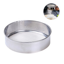 Mesh-Sieb Metallsieb Edelstahl Kuchen-Backfilter Mehl Rund