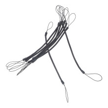 12 stück elastische gummischnur mit karabiner für stylus-stift schwarz