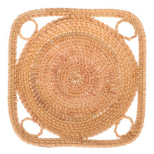 Rattan Gewebter Aufbewahrungskorb Brotbehälter Snackteller