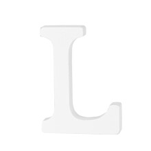 Wood Letters L Buchstabe Für Hochzeit Party Zuhause (Weiß, 8 Cm)