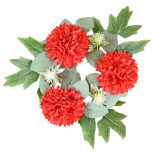 Kerzenring Mit Künstlicher Blumenkugel Tischmittelpunkt