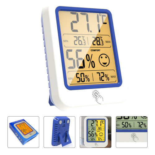 Mini Digitaler LCD-Innenraum-Temperatursensor mit Feuchtigkeitsmesser