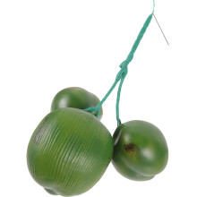 künstliche kokosnuss mit zweig, küchendeko aus kunststoff, 1