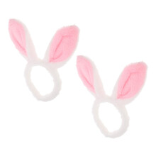 2Stk Rabbit Ear Headbands Plüsch Haarreif Damen Haaraccessoires