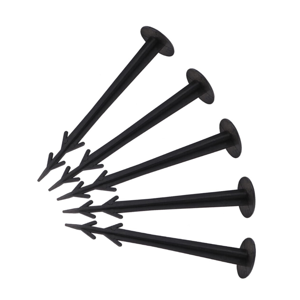 Plastic Floor Nails 50 Pcs Garden Tent Stakes Membrane Pegs Barb For Ground Anchors Landscape 9393856378098