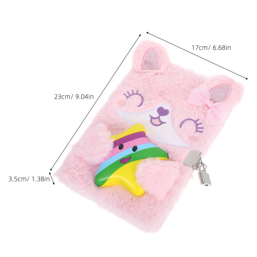 cuaderno peluche suave con , dibujos, para escuela y 2