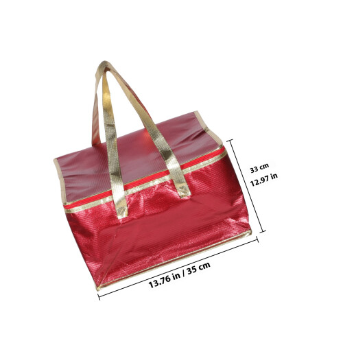bolsa térmica plegable con , cierre e aislamiento para comida 1