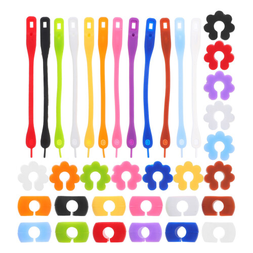 36 pièces accessoires silicone pour marquer verres, idéal vin 2