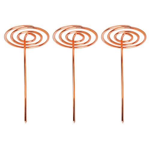 porte-menus 3 pièces en or rose pour et restaurant