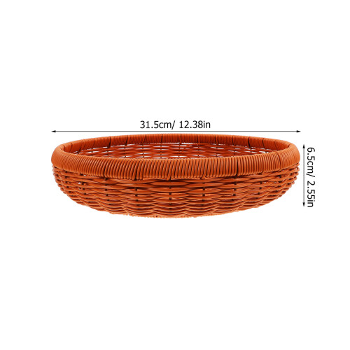 Round Woven Bread Storage Basket For Countertop Home Use 2