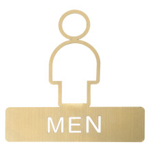 1Pc Stainless Steel Hotel Toilet Reminder Sign Identification Plate