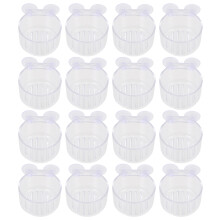 16 Pcs Fish Food Holder Container Tank Red Worm Cup