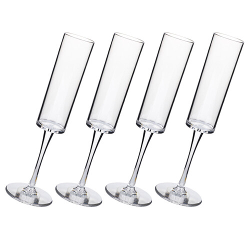 4Pcs Clear Goblets 165Ml Wine Stemware For Wedding Party