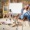 Folding Painting Easel Students Silver 1 Set 10