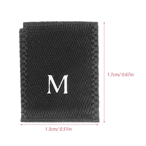 500pcs Woven Garment Size Tags Webbing Size Labels 2