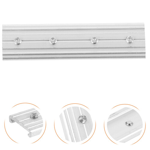 Home Curtain Joints Rail End Connector Adjustable Part Silver 2