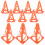 Worgeous Agility Cones For Training Marker Cones Orange 10pack 11