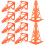 Worgeous Agility Cones For Training Marker Cones Orange 10pack 7
