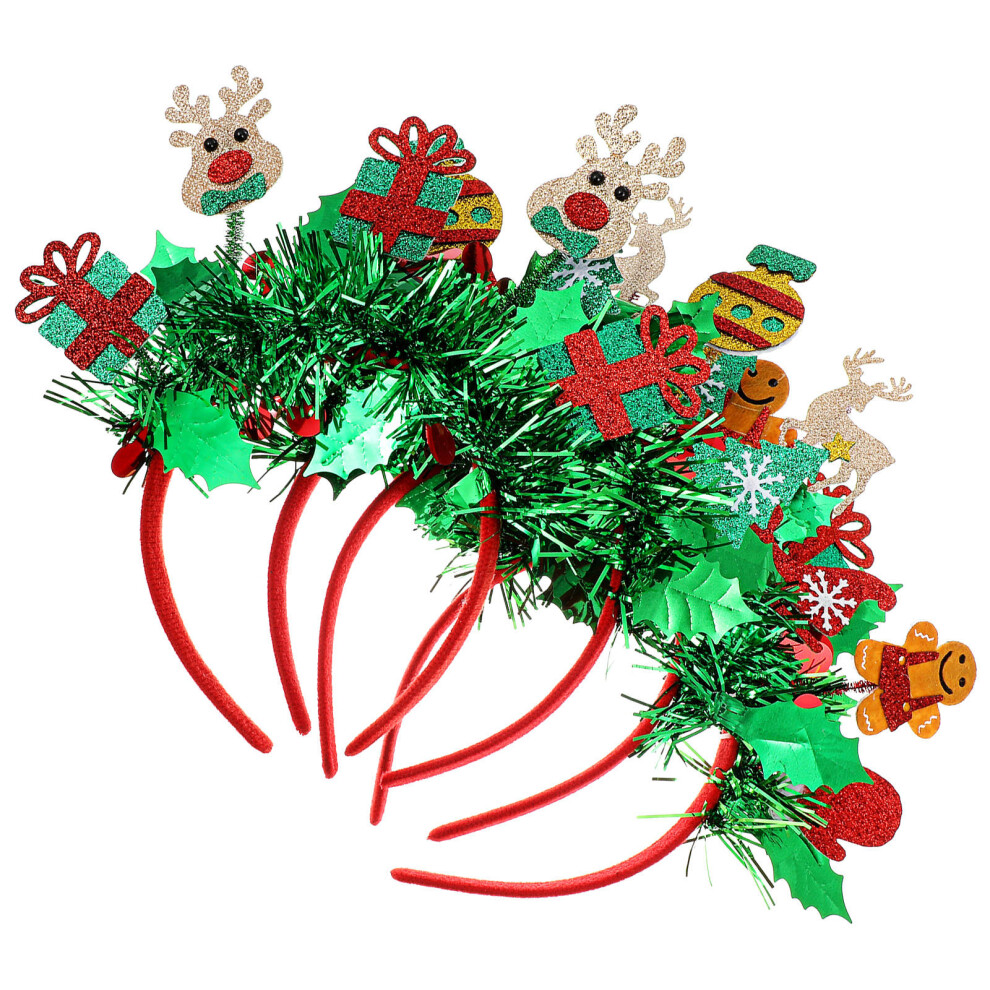 4 Kerstrendier Geweien Hoofdband Met Feestaccessoires Vrouwen-image