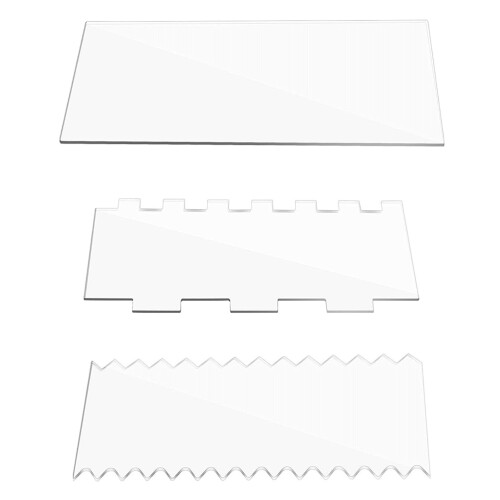 3Pièces Spatules Transparentes En Outils De Glaçage