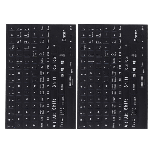 2 folhas de adesivos p/ inglês p/ computador e laptop 2