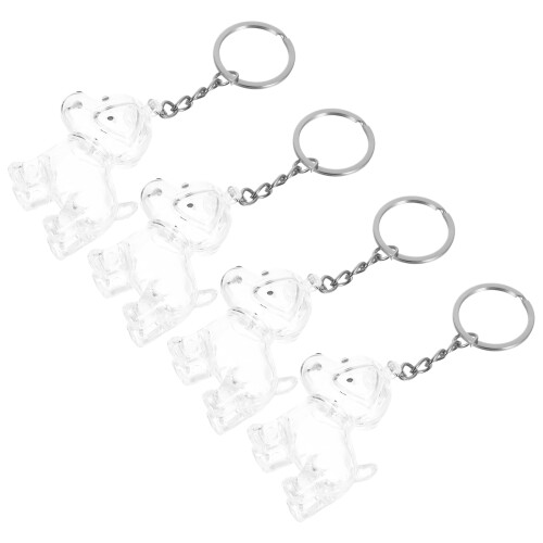 4 transparente -cabelos pet pingente frasco cachorro
