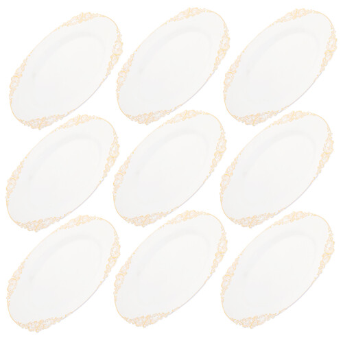 10 pratos transparentes 21 cm com borda plástico