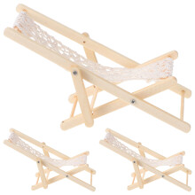 -set mini strandstühle für diy, puppenhaus & feengarten