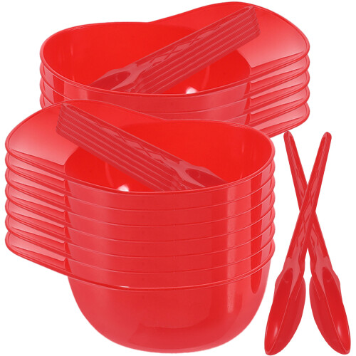 12 sets baseball-cap-schüsseln mit löffeln, - und dessertschüssel