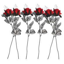 12 halloween hand-skelett-rosenblume, künstlich, blumenstrauß