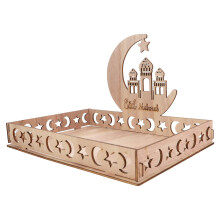 Ramadan Trockenfrucht Desserttablett Aus Holz EID Speiseplatte