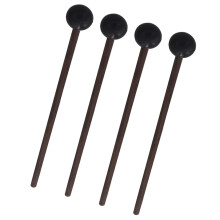2Paare Tongue Drum Mallets Aus Holz Und Gummi, Schwarze Schlagstöcke