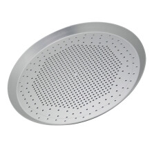rundes dauerhaftes pizzabrett schneidebrett tablett brot steak silber
