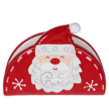 Ceramischer Weihnachtsmann Serviettenhalter Tischdeko