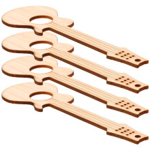 4Stk. Leere Bambus Lesezeichen Musikinstrument Form Gitarre