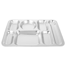 1Stück Geteilter Teller 7 Fächer Servierplatte Silber