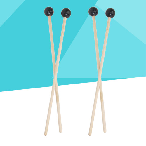 4Stk Marimba Schlägel Gummischlegel Mit Holzgriff 2
