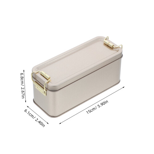 lata rectangular para galletas y snacks con metálica para hogar 1