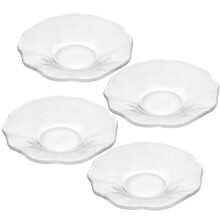 4 unidades de platillos de vidrio para tazas de té