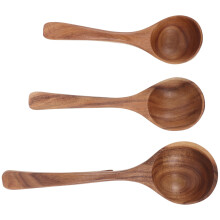 3 holzlöffel mit haken, antihaft, für ramen,