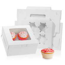10 papier muffin tragetaschen, 4-fächer cupcake boxen